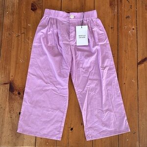 Gentile Catone Lilac Wide-Leg poplin Pants